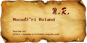 Mocsári Roland névjegykártya