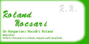 roland mocsari business card