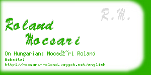 roland mocsari business card